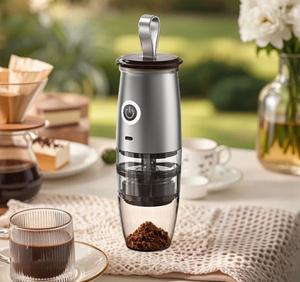 Portable Burr Coffee <b>Grinder</b> USB Rechargeable Adjustable Grind Size Coffee Bean <b>Grinder</b> for Home Office Camping Travel - Product Image 1