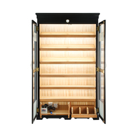 Vitrine à cigares vintage, meuble sur mesure en bois massif pour boutique de tabac, présentoir à cigares antique