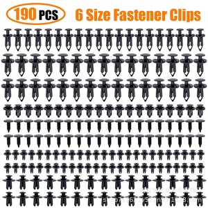 Auto Fastener Clips 190Pcs 6 Sizes ABS Plastic <b>Push</b> Retainer For <b>Car</b> Bumper Fender Repair - Product Image 1