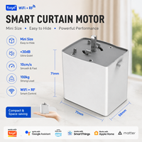 Système de rail de rideau motorisé intelligent PMS Alexa, compatible Tuya et Google Home, avec moteur électrique