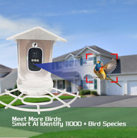 Mangeoire à oiseaux intelligente avec caméra 3MP HD, identification des espèces par IA, alimentation solaire, sans fil, pour extérieur, caméra WiFi, vente en gros