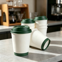 Gobelet en papier ondulé 16 oz, double paroi isolante, pour boissons chaudes, jetable, logo personnalisé, en gros