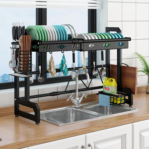 ชั้นวางจานอเนกประสงค์ขนาด L ปรับระดับได้ สำหรับวางบนอ่างล้างจาน ที่วางตะเกียบ - Product Image 2