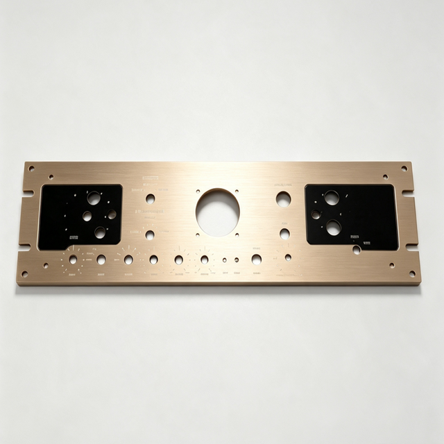 Factory OEM Custom Aluminum Alloy Amplifier Front Panel Cover Sheet Metal Processing for Audio Chassis Modification