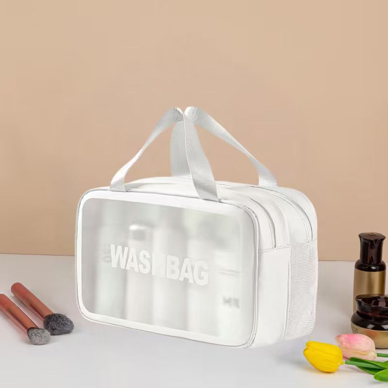 White double-layer [hands-free, wet/dry separation]