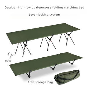 <span class=keywords><strong>Lit</strong></span> de camping pliable moderne personnalisable, <span class=keywords><strong>lit</strong></span> <span class=keywords><strong>d</strong></span>'extérieur portable avec tissu Oxford et cadre en alliage <span class=keywords><strong>d</strong></span>'aluminium – Fonctionnel - Product Image 4
