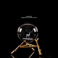 Honneur de cristal Fengshui artisanat verre boule de cristal sphère ornements cristal artisanat pour Souvenir