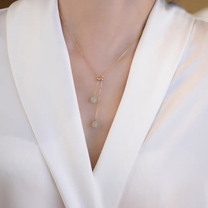 Nuevo Collar con Colgante de Jade Natural de Hotan 2025, Diseño Pequeño, Cadena de Rueda de Transferencia, Nuevo Lanzamiento - Product Image 1