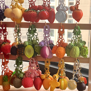 As low as $0.29 Food cartoon pvc keychain diy phone <b>chain</b> Pendant girl schoolbag pendant ornaments wholesale - Product Image 2