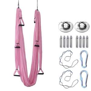 Kit de balançoire de yoga <span class=keywords><strong>aérien</strong></span> professionnel 5M, couleur et logo personnalisables, soies en nylon haute résistance durables pour l'exercice, hamacs de qualité supérieure - Product Image 3