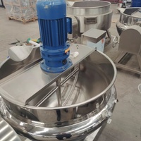 Industriële stoomgejackete ketel met roerder, gas- of elektrisch aangedreven kookpot voor de verwerking van jam, saus, soep, snoep en honing