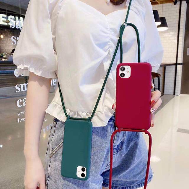 Adjustable Crossbody Lanyard Phone Case with Neck Strap & Shoulder Cover case for iPhone 16/15/14/13/12/11 Pro Max