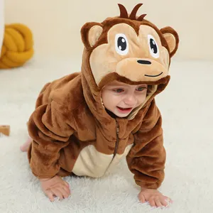 MICHLEY Schlussverkauf kapuzentier Cosplay Kaninchenkleidung bequem und warm Babys Jumpsuit Baby-Jungen-Strampler