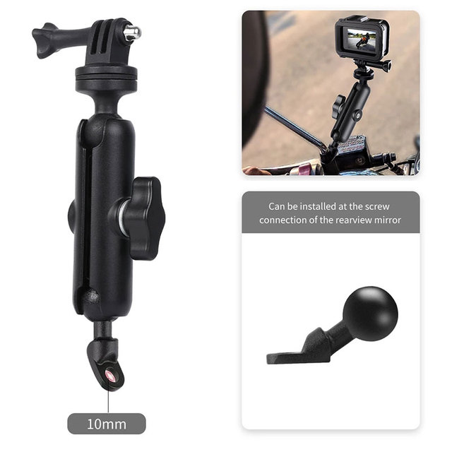 Angled Base Ball Adapter for Go Pro Quick Release Bracket 360 Degree Screw Mount Mini Camera Ball Head Mount for gopro for Ram