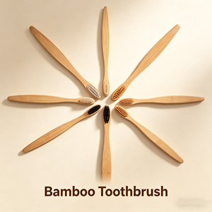 Cepillo de Dientes de Bambú con Carbón Natural, Ecológico, Cabezales de Repuesto Suaves - Product Image 1