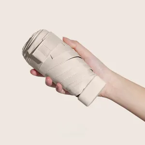 Parasol de protection UV compact à double usage Portable pour porte-carte parapluie soleil/pluie avec 5 plis pour cadeaux d'affaires pliants - Product Image 6