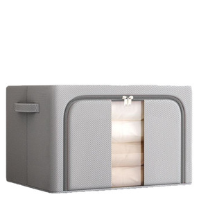 Boîte de rangement pour vêtements, 50x40x36cm, avec couvercle, anti-poussière, rectangulaire, pliable, pour chambre à coucher - Product Image 2