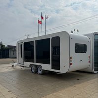 Maison préfabriquée modulaire en conteneur, bureau portable sur châssis, cabine mobile, mini-maison sur roues