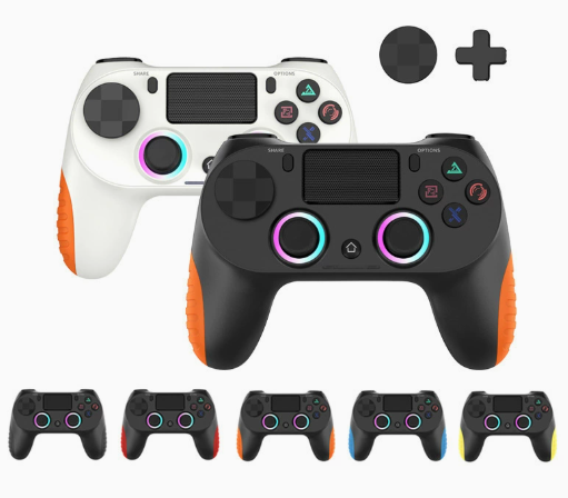 Wireless BT Controller for PS4 with 6-Axis Gyroscope Dual Vibration and LED Light Gaming Accessories