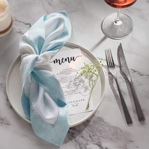 ผ้าเช็ดปากผ้าลินิน100% ผ้าลินินลินินสีขาวและสีแดงผ้าเช็ดปากผ้าเย็บริมผ้าเช็ดทำความสะอาดได้สำหรับตกแต่ง - Product Image 6