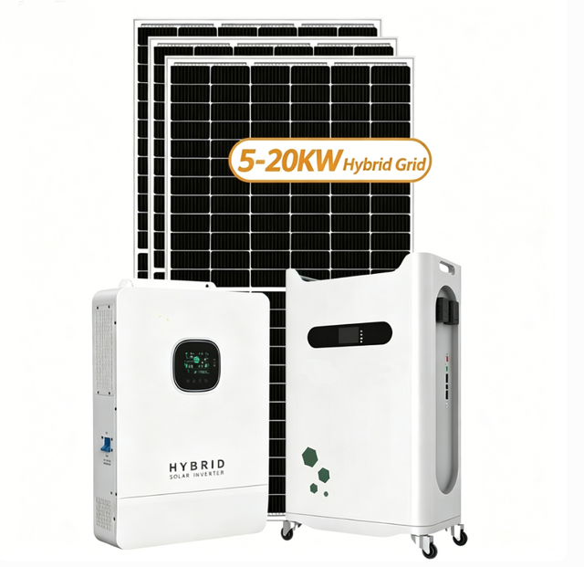 10-20kW/10kWh Complete BESS Home LiFePO4 Battery Solar Hybrid Grid Energy Storage System IP65 CAN for 24/7 Power Backup