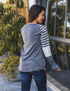 Vêtements de maternité <span class=keywords><strong>Mama</strong></span>, chemisiers à manches longues, col en V, hauts d'allaitement, vêtements de <span class=keywords><strong>grossesse</strong></span> - Product Image 2