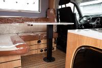 Pied de table pneumatique réglable pour caravane, bateau, camping-car, détachable, en acier léger, noir, fabrication de pieds de table