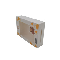 Boîte d'emballage en Silicone pour bébé, anneau de dentition personnalisé, bavoir de sucette, produit, boîtes en papier, cadeau avec fenêtre transparente