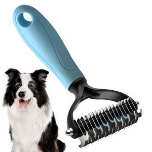 Peine Multifuncional de Doble Cara para Mascotas, Cepillo de Masaje para Perros y Gatos, Fácil de Limpiar, Desenreda y Elimina el Pelo Suelto, Suministros para Mascotas - Product Image 1
