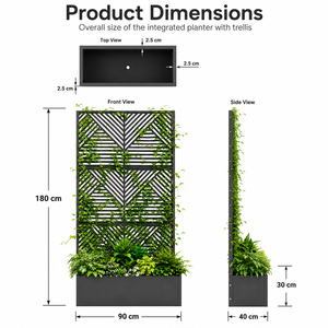 New Style Planter Box with <strong>Trellis</strong> Outdoor Garden Raised Planter Bed Privacy Screen <strong>Trellis</strong> Planter for Climbing Vines Plants - Product Image 2