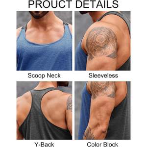 เสื้อกล้ามออกกำลังกายผู้ชายไซส์ XL ปี2025เสื้อยืดออกกำลังกายแขนกุด Y-Back สำหรับเล่นยิมมีฮู้ด3D เพาะกายและพิมพ์ลายกล้ามเนื้อ - Product Image 3