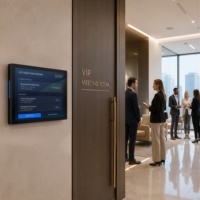 Affichage électronique de porte 15,6 pouces – Écran intelligent pour l'état des chambres d'hôtel, d'appartement et de bureau – Indicateur mural POE Android