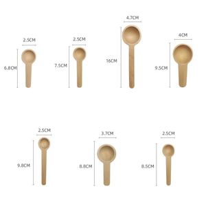 Cuillères en bois naturelles miniatures pour sel de bain, épices, condiments, miel, confiture, sucre, café - Vente en gros directe usine - Product Image 2