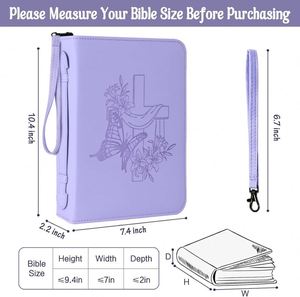 Échantillon gratuit - Offre incroyable sur une housse de transport pour Bible, sac de protection pour Bible pour l'église avec poche avant et poignée - Product Image 4