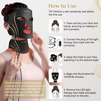 Masque LED Professionnel 7 Couleurs pour Soin du Visage, Masque Facial et Cou en Silicone avec Lumière Rouge pour Grossistes