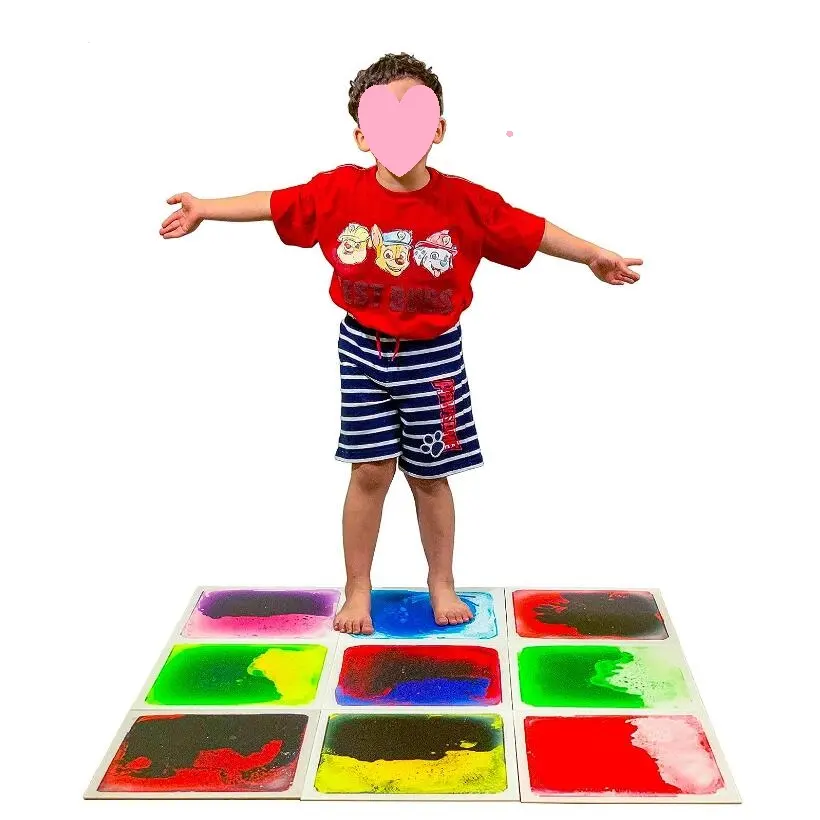 Coloré éducatif 3d Sensori 30*30 CM sensoriel intérieur liquide carrelage pour les enfants autistes