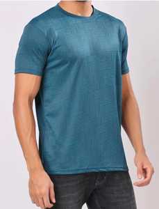 T-shirt à manches courtes pour homme, coupe ajustée, col en U, décontracté, avec imprimé géométrique sur toute la surface - Product Image 1