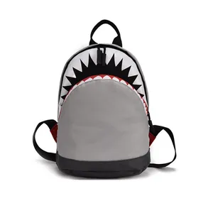 New arrival 3D shark cartoon cute boys backpack funny backpack for kids children travelling bag