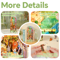 Tonecheer Le Voyage de Dorothy : Kit de maison de poupée miniature en bois DIY, Aventure de puzzle 3D, Conte de fées d'amitié, avec éclairage