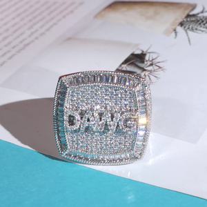 Custom 925 <b>Sterling</b> <b>Silver</b> Moissanite Diamond <b>Ring</b> Premium Brilliant Cut VVS Fine Jewelry Hip Hop Style <b>Ring</b> - Product Image 1