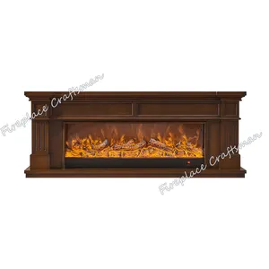 High quality Wholesale price wood firewood fireplace luxury decor led electric fireplace
