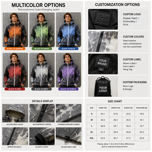 Chaqueta Cortavientos con Capucha para Hombre, Estampada, Impermeable, Informal, para Exteriores, Otoño, Gris, Blanca, con Cierre Completo, Exterior de Poliéster, OEKO TEX - Product Image 3