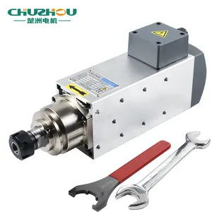 Potentes motores de husillo de refrigeración por aire de 1,5 kW, 6000rpm, motor de husillo CNC industrial de 4 rodamientos ER25 AC 220V/380V