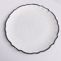 Plaques de chargeur rondes en plastique doré, 50 pièces pour le mariage