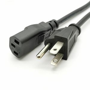 Американский сетевой шнур переменного тока с <span class=keywords><strong>3</strong></span> зубцами, американский IEC C13, свинцовый Удлинительный кабель - Product Image 5