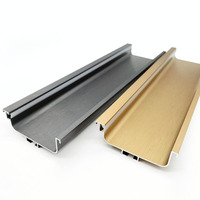 YL nouvelle poignée en aluminium Gola profil C poignée de traction de porte d'armoire de cuisine dissimulée avec lumière LED poignées de lumière en aluminium