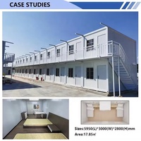 Casa Modular de Lujo de 2 Pisos, Oficina Contenedor Desmontable para Centro de Gestión de Proyectos y Oficina de Comando en Obras de Construcción