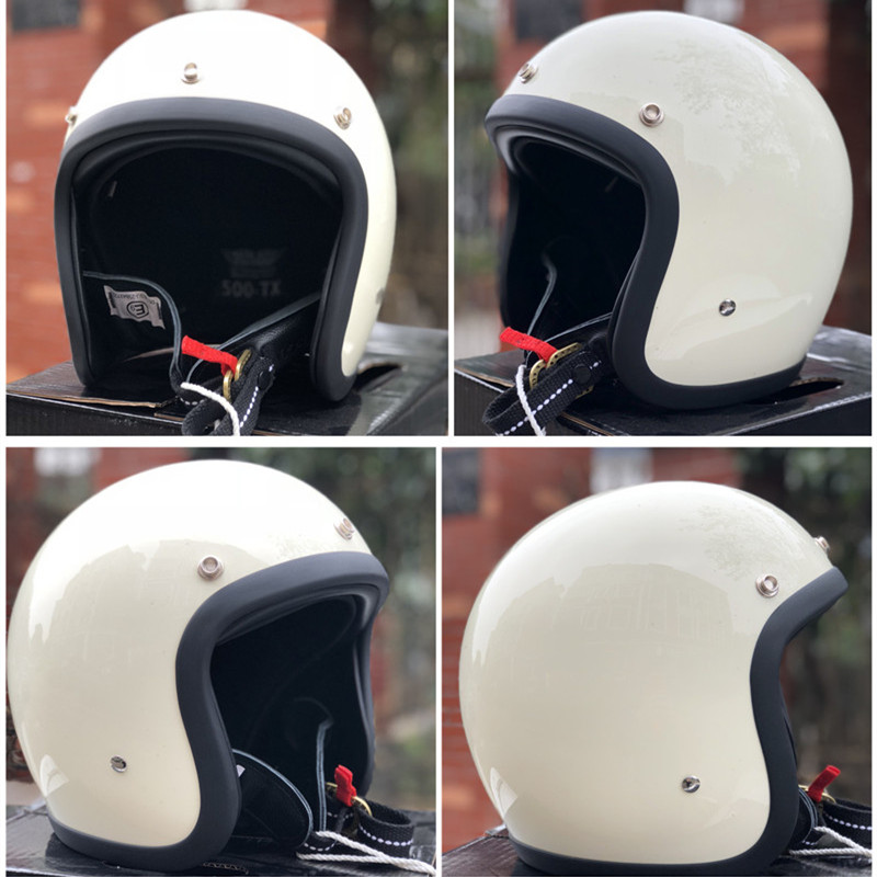 500tx Retro Vintage Jet Half Open Face Motorcycle Helmet in