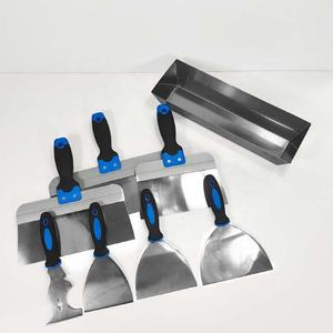 <span class=keywords><strong>3</strong></span> <span class=keywords><strong>4</strong></span> 5 6 8 10 12 14 inci 8 buah peralatan <span class=keywords><strong>Drywall</strong></span> baja tahan karat multi-ukuran sambungan pisau perekat panci lumpur pisau dempul - Product Image 1