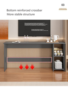 Mesa de lectura de estudio comercial KSL para albergue juvenil con estante Mesa taburete de madera y muebles de dormitorio de <span class=keywords><strong>hostal</strong></span> OEM ODM - Product Image 5